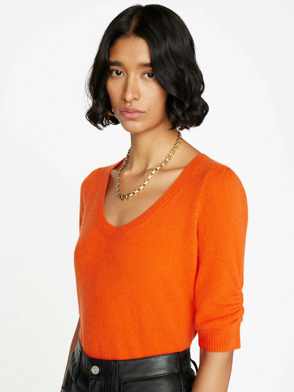 sweater front detail view